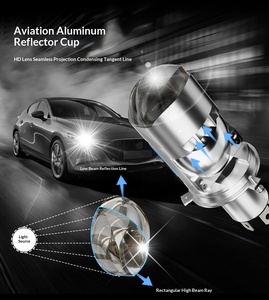 Faros LED para Auto Maidsail U2 Matrix de Doble Lente H4, Integrados para Luz Larga y Corta, 12V 90W 28000 Lúmenes, Ajuste Universal - Product Image 6