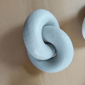 Wholesale Bohemian Modern and Simple Wooden Chain Double Ring Wood Knot Craft <b>Decoration</b> for Desktop Atmosphere - Product Image 2