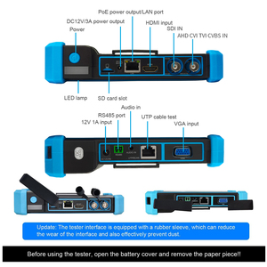 กล้องวงจรปิด 7 นิ้ว 4K AHD TVI CVI CVBS <span class=keywords><strong>IP</strong></span> รองรับ PoE TDR RJ45 พร้อมจอภาพแสดงผลวิดีโอสำหรับระบบรักษาความปลอดภัยเครือข่าย  พร้อมสายทดสอบกล้อง <span class=keywords><strong>IP</strong></span> สำหรับ CCTV - Product Image 2