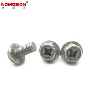 NOMOSION Hex <b>Flange</b> Head Stainless Steel <b>Bolt</b> M6x12 Class 8.8 Passivated For Mechanical Assembly - Product Image 3