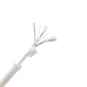 Dingzun GN800 Thermoforming Wire Fire Resistant Cable 3 22AWG 600C 500V Mica Tape Quartz Fiber Glass Lapping Braided Cable