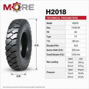 Neumático OTR 14.00-20 H2018 20PR Mining King, Neumático Industrial para Excavadora, Movimiento de Tierras, Trabajo Pesado, Todoterreno - Product Image 2