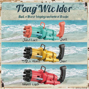 Máquina de Burbujas Gatling de Alto Rendimiento con 8 Orificios |   Juguete Infantil de Burbujas de Color Naranja Atardecer de Burbujas Rápidas - Product Image 6