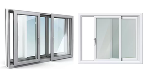 نافذة منزلقة من مادة UPVC بإطار بلاستيكي - Product Image 3