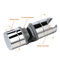 Support de tête de douche à main réglable universel 18-25MM support ABS pour barre coulissante pince support de pomme de douche de salle de bain