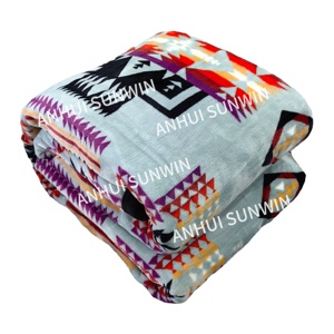 Prix d'usine gris aztèque flanelle polaire jeter couverture géométrique Boho Canada marché King Size couvertures légères pour lit - Product Image 3