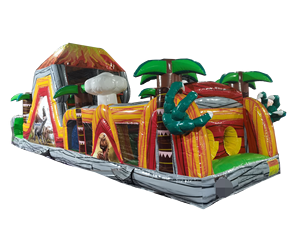 Castillo Inflable Comercial al por Mayor para Niños y Adultos, <span class=keywords><strong>de</strong></span> 40', con Obstáculos <span class=keywords><strong>de</strong></span> Dinosaurios y Volcán, Casa <span class=keywords><strong>de</strong></span> Brinco Combinada - Product Image 2