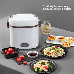 หม้อหุงข้าวไฟฟ้าขนาดเล็กแบบพกพา,เครื่องอุ่นอาหารกล่องอาหารกลางวันความร้อนภาชนะใส่อาหารเครื่องอุ่นอาหารสแตนเลส OEM - Product Image 6
