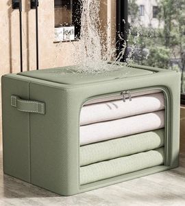 Sac de rangement et organisateur de vêtements multifonctionnel 24L en tissu Oxford, pliable, robuste et moderne pour la maison - Product Image 5