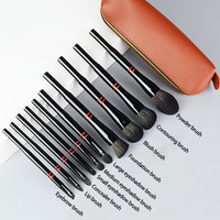 Nouvelle conception 2026 – Ensemble de 10 pinceaux de maquillage professionnels pour le visage, vegan, avec manche en aluminium brillant, pour femme, haute qualité, idéal pour les voyages