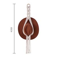 Porte-chapeaux mural suspendu, support pour casquettes de baseball, organisateur de chapeaux, macramé bohème, organisateur de chapeaux, porte-chapeaux de cowboy