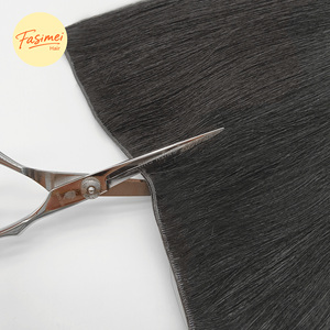Double Drawn Genius <strong>Weft</strong> Human Hair Extensions Cuttable No Return Hair <strong>Invisible</strong> Flat <strong>Weft</strong> for Hair Salon Factory Wholesale - Product Image 3