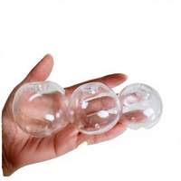Balle anti-stress sensorielle transparente en TPR à l'huile de coco, réutilisable, avec couvercle à fermeture éclair, pour remplissage maison, Halloween, vente en gros, DIY