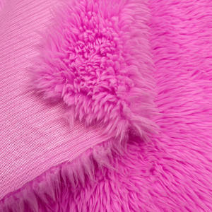 Меховая ткань оптом розовый искусственный мех высокий ворс мех 30 мм 680 г/м 100% полиэстер для одежды Домашний текстиль - Product Image 4