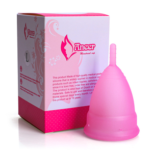 Customized Box Menstrual Cup Durable 100% Medical Soft Silicone Menstrual Cup
