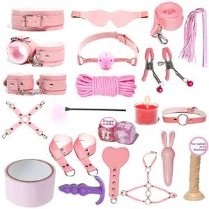 Conjunto de Equipamiento para Abuso Sexual, Esposas, Látigo, Tapón Anal, Artículos para el Dormitorio de Parejas Adultas, Herramientas para Juegos Sexuales - Product Image 3