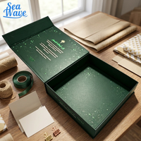 Boîte cadeau magnétique personnalisée, boîte d'emballage rigide, boîte d'expédition avec logo personnalisé imprimé pour l'emballage de cadeaux de vacances