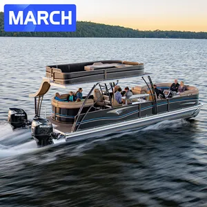 Best Kinocean Aluminum Double Decker Pontoon Boat On Sale