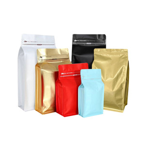 Sacs d'emballage alimentaire personnalisés avec logo imprimé, métalliques, recyclables, autoportants, 250g, 500g, 1kg, pour café en grains, avec valve et fermeture éclair - Product Image 5