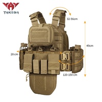 Gilet Tactique YAKEDA à Libération Rapide Molle Fournitures d'Extérieur Camouflage OCP Porte-Plaques