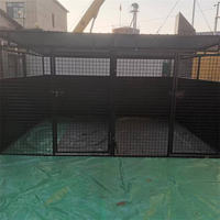 Caseta para Perros de Exterior con Diseño de Rayas, 6' de Ancho x 6' de Largo x 6' de Alto, Estructura Metálica
