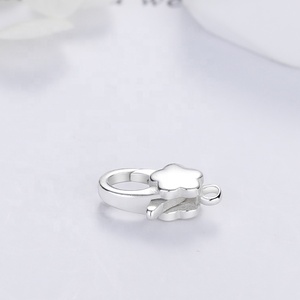 Hot Bán Đồ Trang Sức Phát Hiện 13Mm Dễ Thương 925 Sterling Bạc Hoa Hình Tôm Hùm Claw <span class=keywords><strong>Clasp</strong></span> Cho Vòng Đeo Tay & Vòng Cổ Làm - Product Image 4