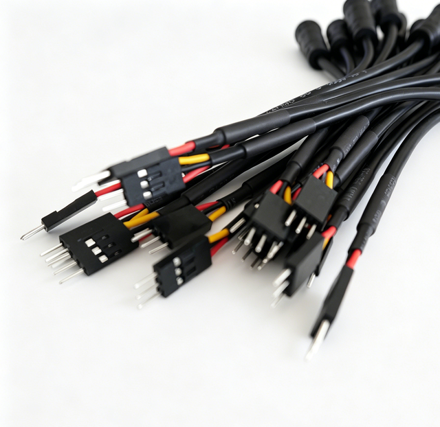 High Temperature Resistant  Connector Cable 3/4/5 Pin Male Female Straight Right Angle Sensor Cable Wire Harness