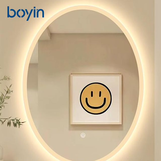 2026 New Style Anti Fog Led Light Bathroom Smart Special  Makeup Full Body Mirrors with Led Light and Cabinet for Living Room