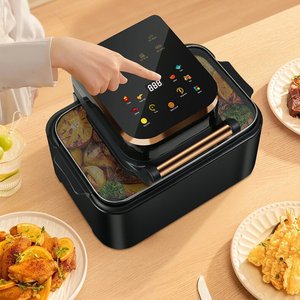 1700w हाई-पावर एयर फ्रायर बुद्धिमान टच स्क्रीन दृश्य तेल-मुक्त स्वस्थ इलेक्ट्रिक ओवन घरेलू उपयोग के लिए उपयुक्त - Product Image 1