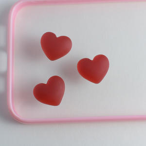 Corazón Transparente Mate Esmerilado, Modelo de Resina Pintado a Mano, Accesorios de Joyería Navideña - Product Image 5