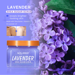 Gommage corporel nettoyant au beurre de karité, aux fruits naturels, blanchissant, à la noix de coco et à la lavande, marque privée - Product Image 3
