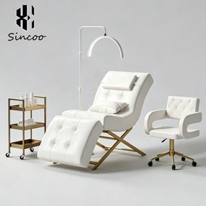 Foot Control Electric Curved Lash <b>Table</b> Eyelash Extension Bed Eyelash Lounger Couch with Foot Pedal Electric Lash Brow Bed - Product Image 5