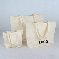 Sac fourre-tout en toile blanche personnalisé avec poche et fermeture éclair, grand format