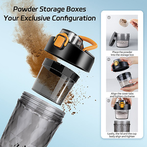 Liquidificador elétrico para proteína, copo fitness ecológico à prova de vazamentos, garrafa de mistura totalmente automática e amigável - Product Image 2