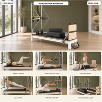 Reformer de Pilates professionnel en alliage d'aluminium avec demi-trapèze, lit de Pilates de haute qualité et durable pour la maison et le studio de yoga