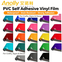Vinilo Autoadhesivo Brillante G1011 en Rollo, PVC, Resistente al Agua, para Rotulación, Manualidades con Plotter, Vinilo para Decoración de Ventanas de Auto y Paredes