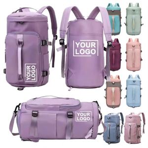 Custom Logo Waterproof Sport Gym Sport Duffel Travel Bag Weekender Overnight Bag Travelling <b>Backpack</b> With Shoes Compartment - Product Image 1