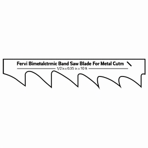 Hoja de sierra de cinta bimetálica Fervi para corte de metal 1/2 pulg. x 0.035 pulg. x 10 pies - Product Image 2