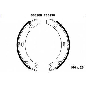 S816-1549 di alta qualità lunga vita auto freni scarpe GS8208 per <span class=keywords><strong>Mercedes</strong></span>-Benz - Product Image 5