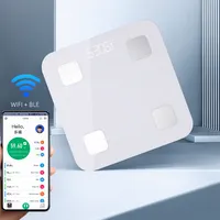 Bilancia digitale del bagno intelligente del grasso corporeo dell'equilibrio elettronico della scala personale del bluetooth della famiglia di vetro di 180kg LED bmi mini