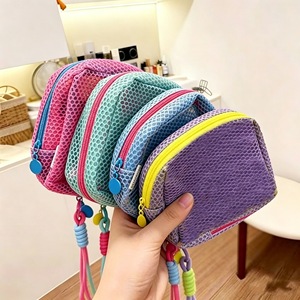 Mesh Cosmetic Storage Bag Portable Ultra Lightweight Multi Purpose Desktop Small Bag With Large Capacity Home Travel Use - Product Image 1