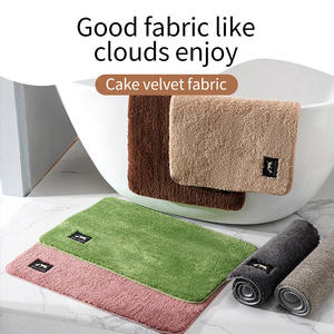 Tapis de salle de bain rectangulaire en microfibre Welove Cake Fleece, absorbant, antidérapant, design moderne pour la maison, la chambre et l'entrée - Product Image 3