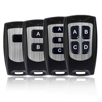 Control Remoto Universal de 4 Canales, 433mhz, Plástico y Metal, Clonación/Aprendizaje de Código, para Puerta de Garaje Enrollable