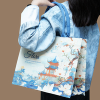 Sac en toile réutilisable et portable avec logo personnalisé, motif pavillon, offre promotionnelle pour la promotion d'entreprise et les supermarchés