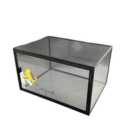 Boîte de rangement à chaussures carrée empilable magnétique, conteneur en plastique pliable et écologique pour l'affichage des baskets