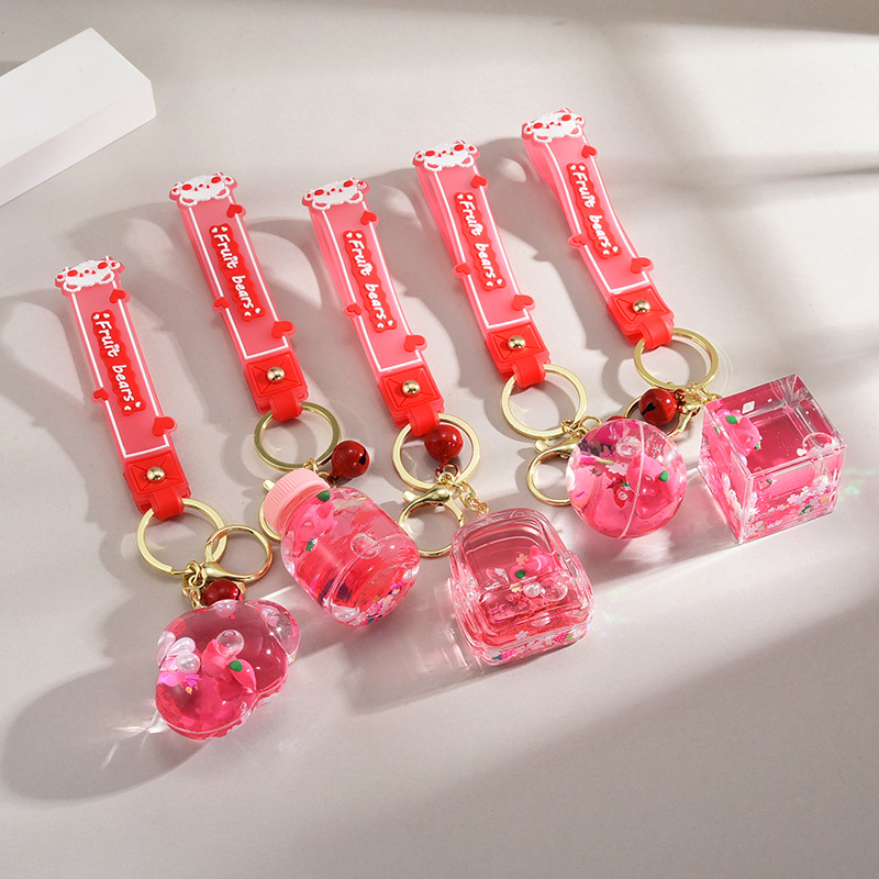 Buy In Bulk Liquid Glitter Keychain Custom Design Options