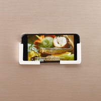 Rak Resep Elektronik Magnetik Khusus Kulkas, Tempat Tablet & Ponsel, Plastik, Satu Tingkat, Model Gaya Jepang, Pemasangan di Dinding