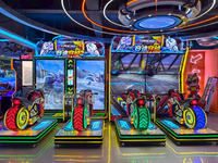 Simulateur de Moto en Promotion : Machine de Jeu d'Arcade à Mouvement Complet pour Adultes – Idéal pour Centres de Divertissement Intérieurs