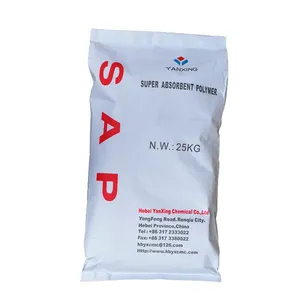 Materia prima SAP polímero súper absorbente para pañales de adultos y bebés