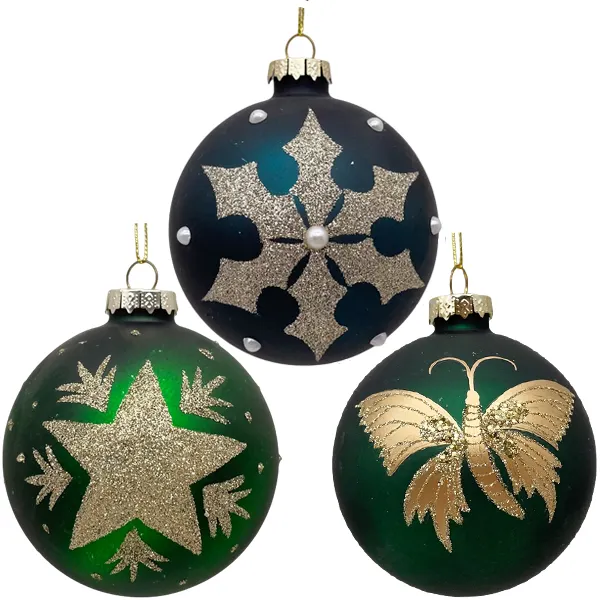 De Meest Populaire Indoor Of Outdoor Kerst Sneeuwvlok Geschilderde Glazen Bal Ornament Boom Decoratie